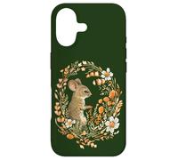 Mignon Souris Sauvage Couronne de Fleurs Cottagecore Woodland Animal Art Coque pour iPhone 17