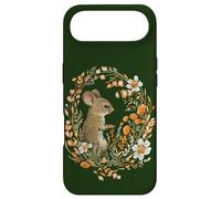 Mignon Souris Sauvage Couronne de Fleurs Cottagecore Woodland Animal Art Coque pour iPhone Air