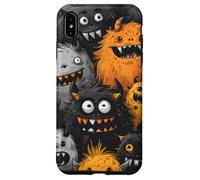 Mignon Spooky drôle Monstre drondle mash Halloween Dessin Coque pour iPhone XS Max