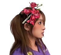 Mignon Sweet Girly Fleur Frange Pince à Cheveux Lys Princesse Mariée Années 2000 Lys Bec de Canard Clip Accessoires Japonisme Mignon Pinces à Cheveux