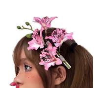 Mignon Sweet Girly Fleur Frange Pince à Cheveux Lys Princesse Mariée Années 2000 Lys Bec de Canard Clip Accessoires Japonisme Mignon Pinces à Cheveux