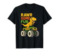 Mignon T-Rex Monster Truck Adventure Kids Truck Fête d'anniversaire T-Shirt