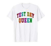 Mignon Test Day Queen Testing Teacher Bruh Science Math Hustle T-Shirt