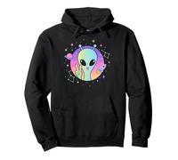 Mignon tête Extraterrestre Signe de Paix Univers OVNI Extraterrestre Sweat à Capuche