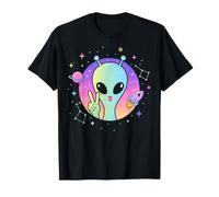 Mignon tête Extraterrestre Signe de Paix Univers OVNI Extraterrestre T-Shirt