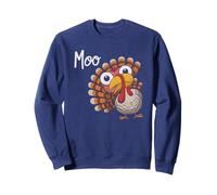 Mignon Thanksgiving Turquie Vache Moo Meow Meme Fluent in Lazy Sweatshirt