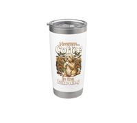 Mignon Tibet Terrier Chiot Chien et Tasse Café Le Matin Gobelet isotherme en acier inoxydable double paroi