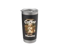 Mignon Tibet Terrier Chiot Chien et Tasse Café Le Matin Gobelet isotherme en acier inoxydable double paroi