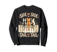 Mignon Trois Chats sur clôture Floral Amitié Chat Lover Art Sweatshirt