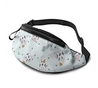 Mignon Vache Casual Taille Sac Unisexe Fanny Pack Voyage Courir Poche en Plein Air Attendre Sac avec Sangle Réglable