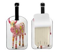 Mignon veau coloré de haute qualité élégant pour valises, étiquettes de bagages de voyage avec carte personnalisée et couverture de confidentialité