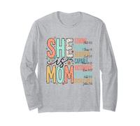 Mignon versets de la Bible chrétienne avec Inscription « She is Mom » Manche Longue