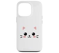Mignon Visage de Chat drôle Kawaii Chaton Animal Coque pour iPhone 13 Pro