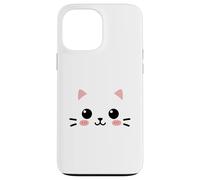 Mignon Visage de Chat drôle Kawaii Chaton Animal Coque pour iPhone 13 Pro Max