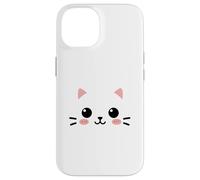 Mignon Visage de Chat drôle Kawaii Chaton Animal Coque pour iPhone 14