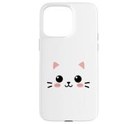 Mignon Visage de Chat drôle Kawaii Chaton Animal Coque pour iPhone 15 Pro Max