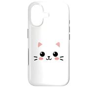 Mignon Visage de Chat drôle Kawaii Chaton Animal Coque pour iPhone 17