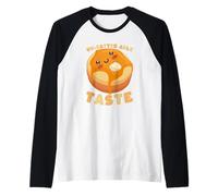 Mignon Visage de crêpe Amateur de Petit déjeuner Art Alimentaire drôle Manche Raglan