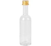 mignonette verre bouchon hermétique or 50ml 13cm - générique 94958 Transparent G