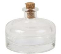 mignonette verre bouchon liège 40ml 6x5cm - arty fetes factory 95893