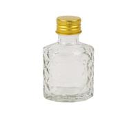 Artyfêtes Générique - Mignonette Verre Bouchon MÉTAL Or 50ML 5X8X4.3CM