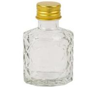 mignonette verre bouchon métal or 50ml 5x8x4.3cm - arty fetes factory 95890