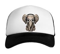 Mignonne Bébé L'éléphant DJ Portant Écouteurs Et des Lunettes Casquette De Baseball Snapback pour Garçons et Filles Boys Girls Cap