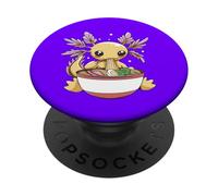 Mignonne créature de la mer Mangeant des Ramen Kawaii Animal Gourmand PopSockets PopGrip Adhésif