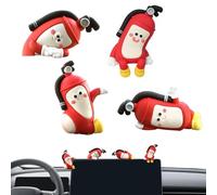Mignonne Décoration Intérieure De Voiture - Lot De 4 Figurines Miniatures En Forme D’extincteur | Cadeau Amusant, Accessoires Déco Pour Écran De Contrôle Central, Bureau, Étagère, Espace