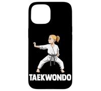 Mignonne Fille Pratiquant Le Taekwondo, Art Martial Coque pour iPhone 15