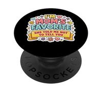 Mignonne, Je suis la préférée de Maman, Elle m'a Dit de ne Pas Te Le dire, Fille PopSockets PopGrip Adhésif