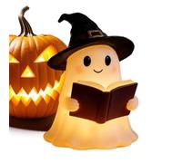 Mignonne lampe de lecture fantôme avec livre Veilleuse décorative Halloween