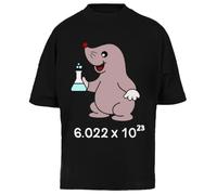 Mignonne Taupe Chimiste Numéro D'avogadros T-Shirt Oversize Unisexe Noir Baggy Tee