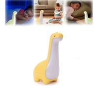 Mignonne Veilleuse Dinosaure, Lampe Dino Rechargeable avec Forme Mignonne pour Décoration de Chambre, Lampe de Lit Portable pour Chambre, Salon, Décorations de Bureau, Cadeau d'Anniversaire (Jaune)