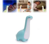 Mignonne veilleuse dinosaure, lampe Dino rechargeable avec forme mignonne pour décoration de pièce, lampe de chevet portable pour chambre, salon, décoration de bureau, cadeau d'anniversaire (Bleu)