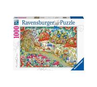 Mignonnes petites maisons champignons dans la prairie fleurie Ravensburger 16997