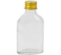 mignonnette verre bouchon métal 70ml 5.4x11x2.7cm - arty fetes factory 95891