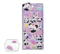 Mignons Autocollants 3D - Autocollants Panda Derrière Décorations | Décalcomanies Carnet Animaux,pour Coque Téléphone, PC Portable, Garçons, Filles, Cadeaux Fête,