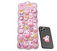 Mignons Autocollants 3D,Jouets Animaux Mignons 3D,Autocollants Figurines Cartoon Décorations - Pour Journal Agenda Carnet Trousse Coques Téléphone Et Tablette Ordinateur Portable Tasse Skateboard