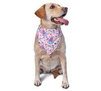 Mignons Chevaux, Mers, Maisons, Papillons, Princesses Bandana pour Chien Réglable Mouchoir pour Chien Classiques Écharpes en Triangle pour Chat Chiot Animaux