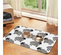 Mignons Petits Coeurs,Tapis d'alimentation imperméable pour Animaux de Compagnie, Sets de Table pour Chats et Chiens pour la Nourriture et l'eau, Tapis de Nourriture en Cuir PU,40x60cm