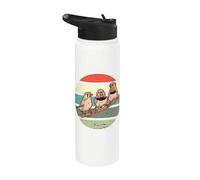 Mignons trois diamants mandarins sur une branche oiseaux de Stainless Steel Insulated Water Bottle