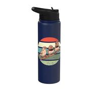 Mignons trois diamants mandarins sur une branche oiseaux de Stainless Steel Insulated Water Bottle