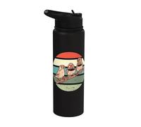 Mignons trois diamants mandarins sur une branche oiseaux de Stainless Steel Insulated Water Bottle