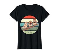 Mignons Trois Diamants Mandarins sur Une Branche Oiseaux de T-Shirt Graphique avec Valeur