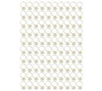 Mignons trombones de Style anneau en métal galvanisé 100 pièces pour l'école de bureau familial (Or)