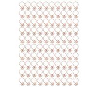 Mignons trombones de Style anneau en métal galvanisé 100 pièces pour l'école de bureau familial (Or Rose)