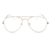 MIGOO Anti Lumière bleue Lunettes Rétro Aviateur Lunettes de lecture à verres transparents, Hommes/Femmes