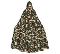 Migpkd Aniaml Cape longue à capuche pour adulte Camouflage Vert