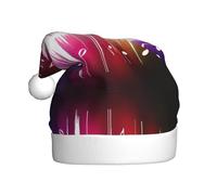 Migpkd Bonnet de Père Noël musical - Chapeau de Noël pour adulte pour homme et femme, fournitures de fête de Noël et Nouvel An